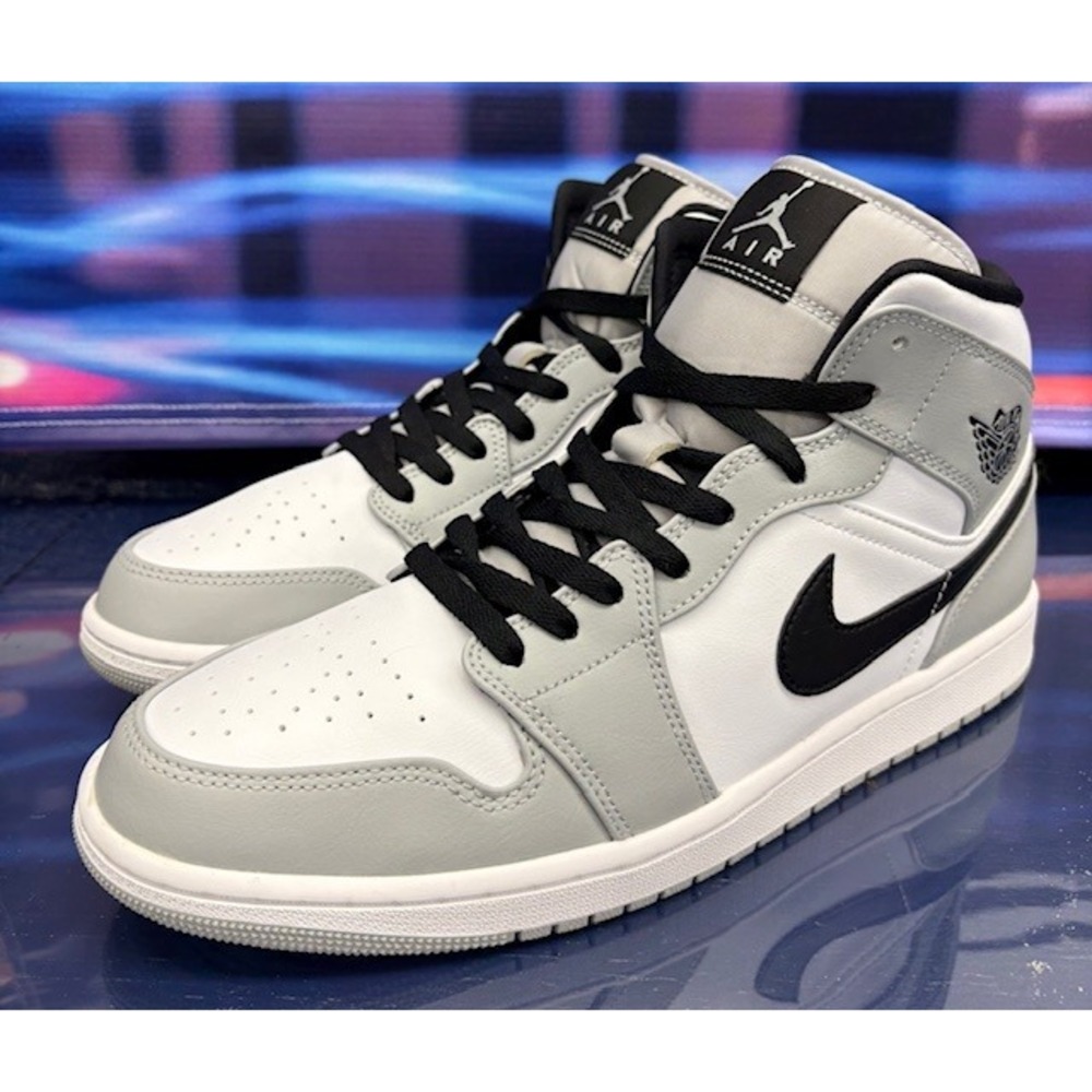 Jordan 1 Mid Light Smoke Grey (2023) 554724-092 Mens sneakers size 11